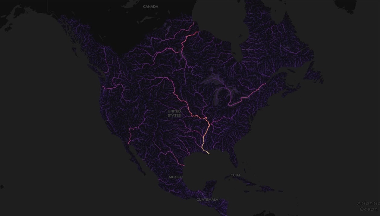 Stamen Design #WorldWaterDay North America watershed map