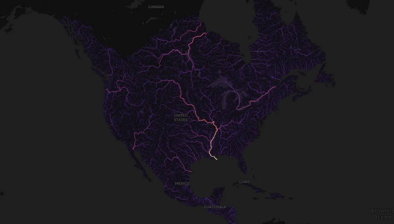 Stamen Design #WorldWaterDay North America watershed map